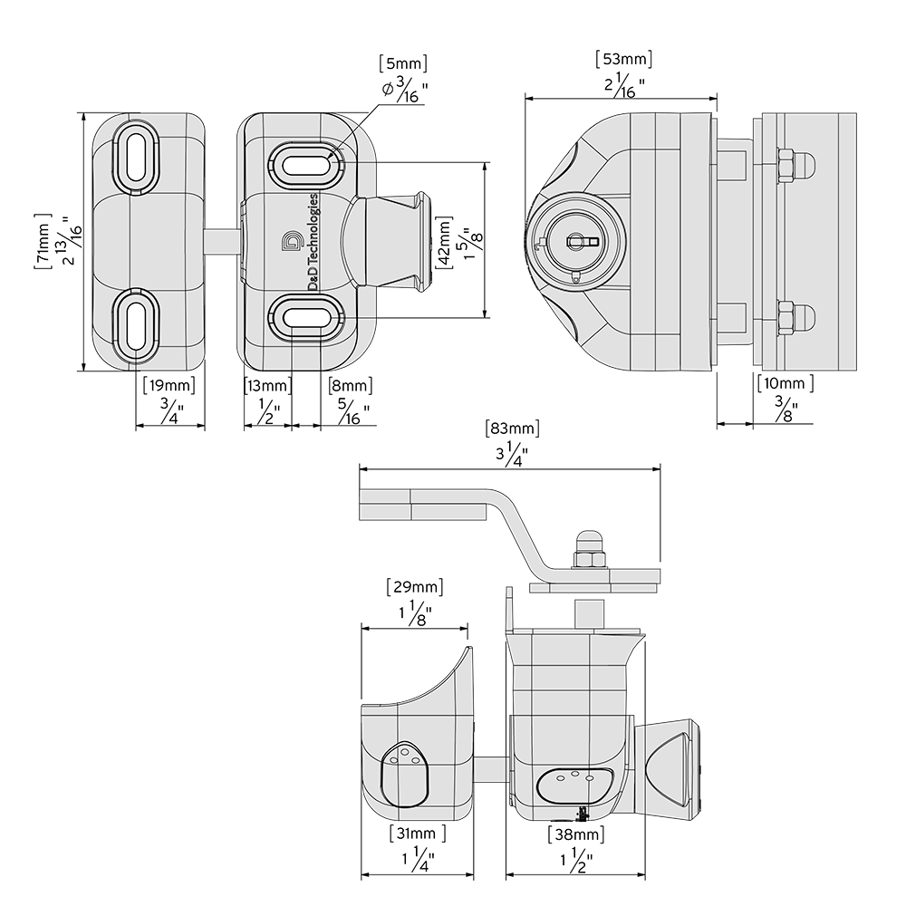 Magnalatch® Glass Gate Kit